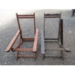 Two Planters / steamer chairs CONDITION: Please Note - we do not make reference to