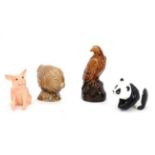 4 Beswick items to include a Panda, eagle,