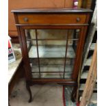 Small Edwardian glazed front display cabinet CONDITION: Please Note - we do not