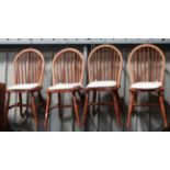 Set of 4 stick back chairs CONDITION: Please Note - we do not make reference to