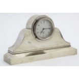 Smiths Mantle Clock : a nickel cased 1930/40's Smiths Car clock ( timepiece ) With knurled