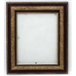 Picture Frame : An ornate late 19thC picture frame having a gilt slip and glass,
