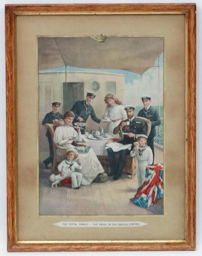 George V Chromolithograph, " The Royal Family - The Pride of the British Empire ",
