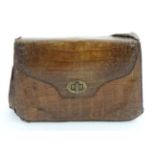 A Ladies vintage crocodile skin shoulder handbag,