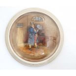 An early/mid 20thC Grimwade's Winton hand painted ''Mr Bumble'' Dickensware plaque,