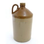 A c1940 3 gallon 2-tone stoneware flagon marked under 'Perason & Son (Chester)..'.