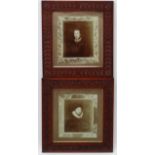 Arts and Crafts, A pair of Albumen prints of paintings in ornate frames,