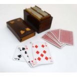 A 19thC inlaid card box,