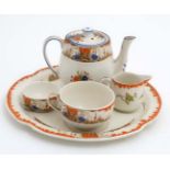 A c1950s James Kent Ltd, tea for one breakfast set , comprising teapot, cup, milk jug ,