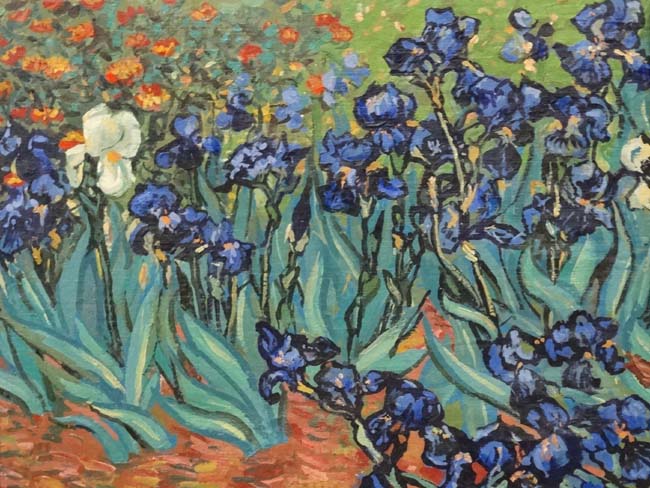 After Vincent Van Gogh c.1950, Oil on canvas, ' Irises , Saint- Remy , c. - Image 3 of 3