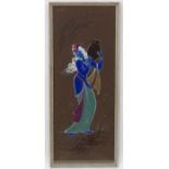 Sadegh Tabrizi (1939) Iranian, Watercolour and gouache, Female figure with amphora, Signed lower,