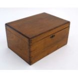 A Victorian walnut box 13 1/4" wide x 9 1/2" deep x 7" high CONDITION: Please Note