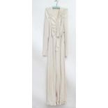 A c1930's cream wedding/evening dress,