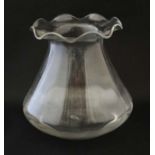 A large vase of stylised conical form with flared rim 7 3/4" high CONDITION: Please