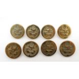 Buttons : 8 gilt metal buttons entitled ' Pilot Glider Regiment' by Pitt & Co. London.