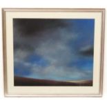 Dorel Dobocan (1051) Romanian- German, Pastel 1982, Landscape and sky,