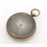 Negretti & Zambra : a compensated Pocket Barometer with silvered dial ,