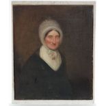 WR XIX English School, Oil on canvas, portrait of a lady, circa 1840, Initialed lower right.