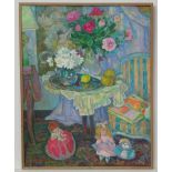Mikhailov Oleg Nikolaevich (1934-1997), Russian School, Oil on canvas, "The Children's Nursery",