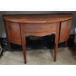 Mahogany demi lune sideboard CONDITION: Please Note - we do not make reference to