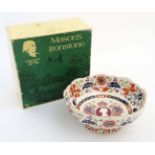 A boxed limited edition Mason's Ironstone punch bowl,