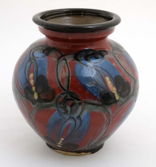 An early-mid 20thC Danico, Denmark art pottery vase , number 16A,
