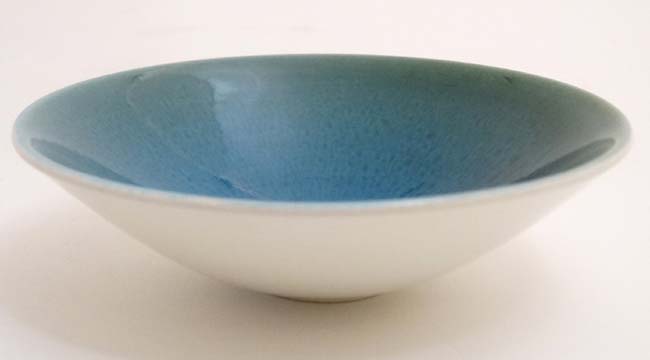 A small Poole pottery bowl in a blue moon style , bears factory stamp to base. 5 1/4'' high. - Image 3 of 5