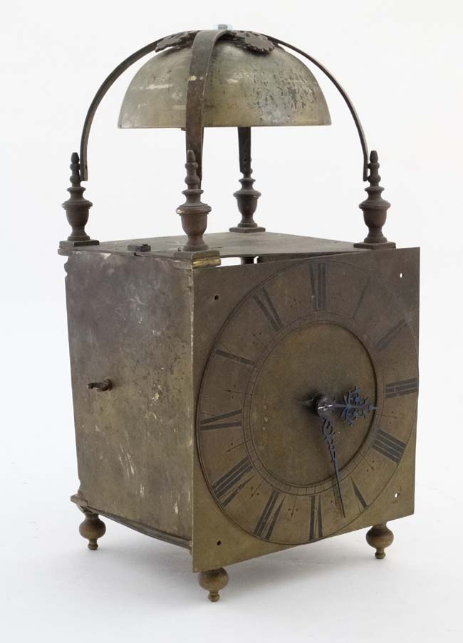 Large Lantern / Tavern Clock : an 18thC striking Tavern Clock in the form of a 30 hr ,