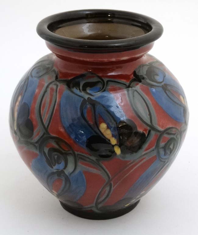 An early-mid 20thC Danico, Denmark art pottery vase , number 16A, - Image 4 of 5