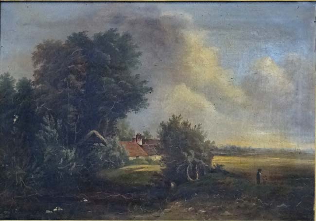 XIX English School, Oil on canvas, A Country Vista. - Image 3 of 3