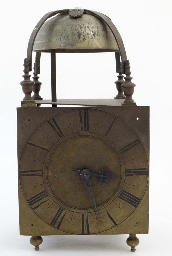 Large Lantern / Tavern Clock : an 18thC striking Tavern Clock in the form of a 30 hr , - Image 5 of 9