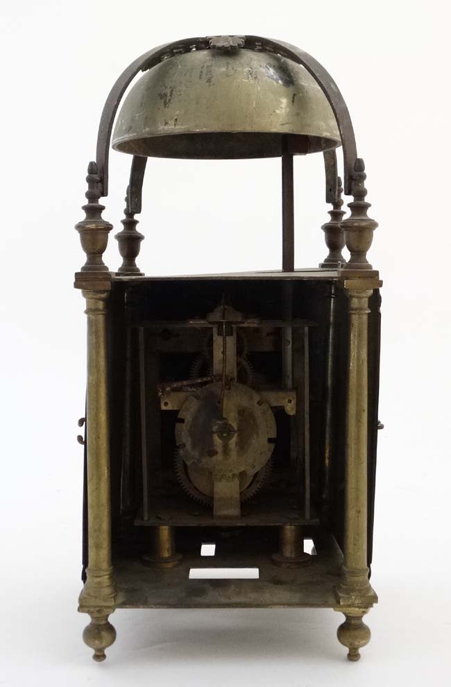 Large Lantern / Tavern Clock : an 18thC striking Tavern Clock in the form of a 30 hr , - Image 9 of 9