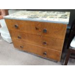 Chest cupboard with printed top CONDITION: Please Note - we do not make reference