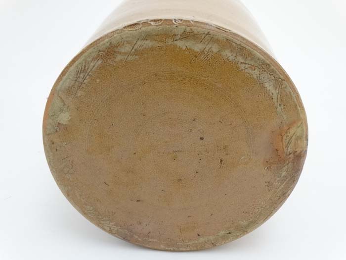 3 various 2-tone stoneware flagons with loop handles to include one by Price of Bristol, - Image 3 of 7