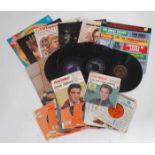 Collection of 45, 78 & 33 RPM records to include Elvis Presley, Peter Sellers,