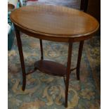 Edwardian two tier mahogany oval occasional table CONDITION: Please Note - we do