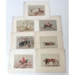 Herring's Sporting Sketches, 7 hand coloured engravings,