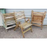 3 garden wooden chairs CONDITION: Please Note - we do not make reference to the