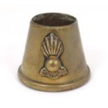 Militaria : Trenchart : A match holder formed from a shell projectile ( inert ) ,