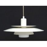 Vintage Retro : A Danish Lyskaer pendant lamp, type 4756 with white livery ,