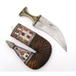 An early 20thC Eastern Jambiya dagger ,