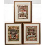 A set of 3 Chromolithographs , Royal Victorian life.