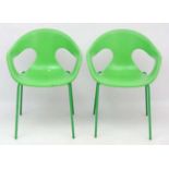 Vintage Retro : a pair of Italian Arrmet of Manzano ' Sunny ' Model stacking dining chairs designed