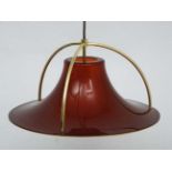 Vintage Retro : A Danish Fog and Morup ' Plain 1977 ' pendant lamp, designed by Jo Hammerborg ,
