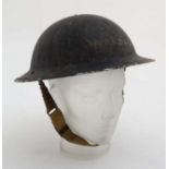 WWII : An Air Raid Patrol Warden's ' Brodie ' helmet ,