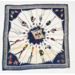 Militaria : A silk scarf bearing the arms of the Italian ' Scoula Militare di Equitazione ' (