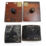 Printing blocks : Two' Mapad Magnus' map printing blocks one for England & Wales,