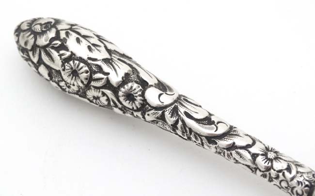 A silver butter knife, the handle marked 'Sterling' the blade hallmarked Birmingham 1825 maker L&Co. - Image 6 of 6