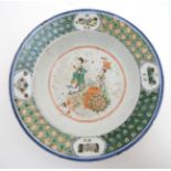 A Chinese Famille Verte dish ,