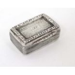 A 19thC silver vinaigrette with gilded interior and grill hallmarked London 1832 maker Thomas